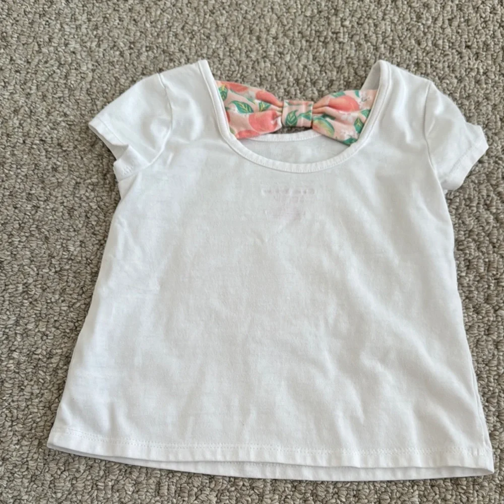 Tommy Bahama Peach Graphic Tee and Skirt Set size 5/6 - Picture 2 of 8